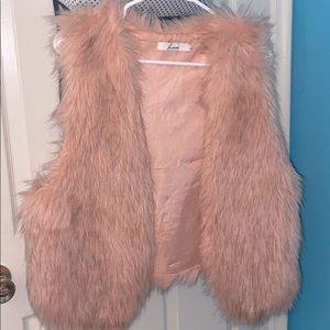 Faux mink vest